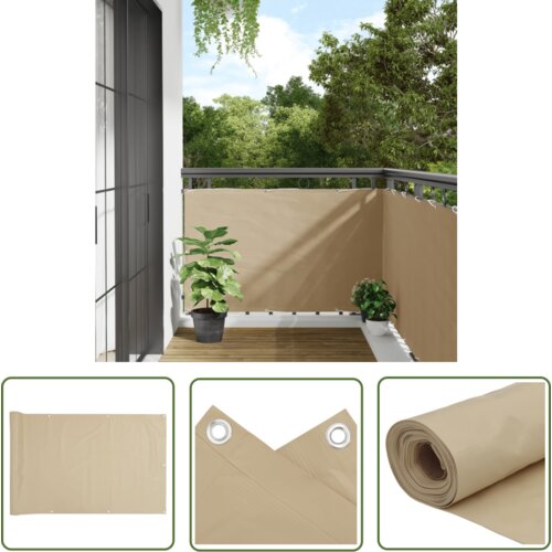  The Living Store Balkonsko Platno Oksford Tekstil 90x400 cm Bež Barve -, (21743674) Cene