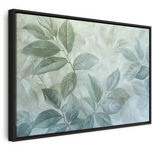  Slika - Large Leaves in Shades of Green-Mint: Botanical Motif 60x40 Cene