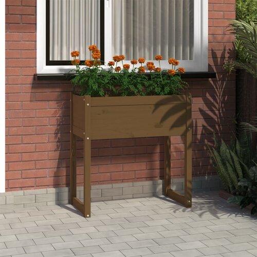 vidaXL Visoka greda medeno rjava 78x40x81 cm trdna borovina Cene