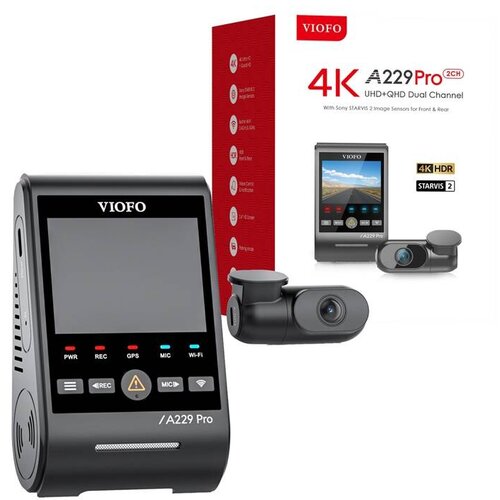 Viofo A229 PRO 2CH 4K + 2K WiFi, GPS video recorder Slike