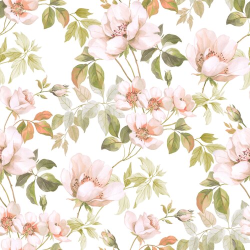 Casadeco Tapeta Sous les Rosiers 4 boje Slike
