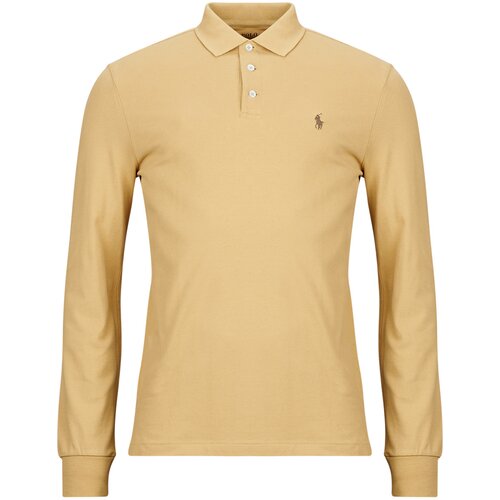 Polo Ralph Lauren Polo majice dolgi rokavi POLO COUPE AJUSTEE SLIM FIT EN COTON STRECH MESH Bež Cene