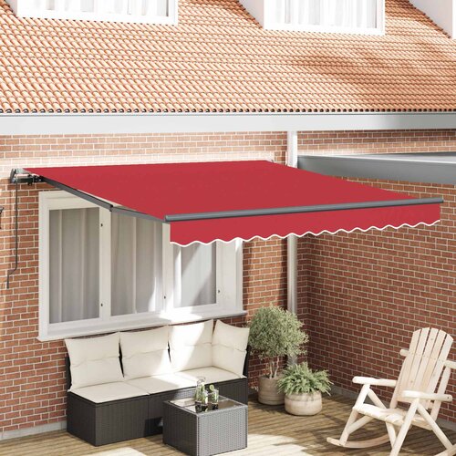  Skrovita tenda Crvena 300 x 250 cm Poliester i čelik Cijene
