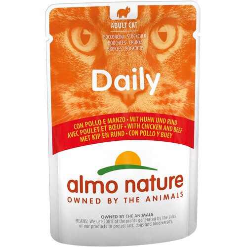  Varčno pakiranje Almo Nature Daily Menu vrečke 24 x 70 g - Pi&scaron;čanec & govedina Cijene