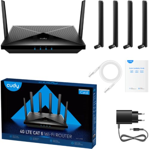 Cudy lt700 4g lte ac1200 gigabit dual band 2xsim brezžični usmerjevalnik / router Slike