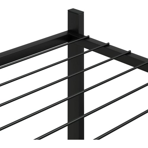  Stalak za cvijeće s kotačima 83x25x63,5 cm crni željezni Slike