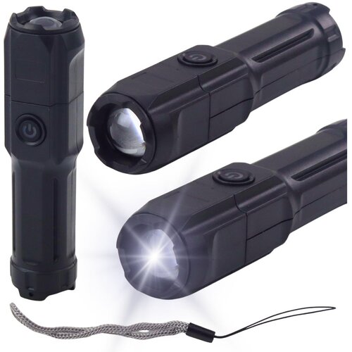  Funkcionalna LED svetilka s 3x zoom-om in USB polnilno baterijo Slike