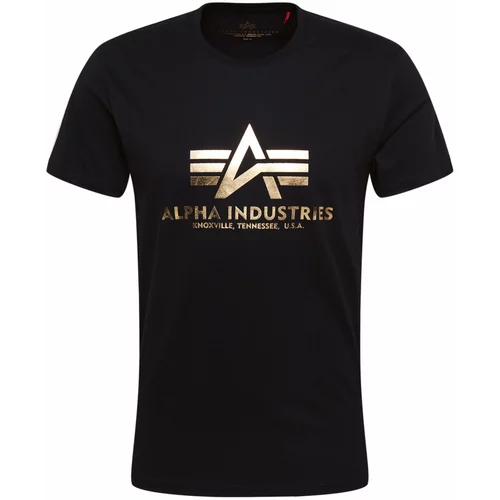 Alpha Industries Majica zlato-rumena / črna