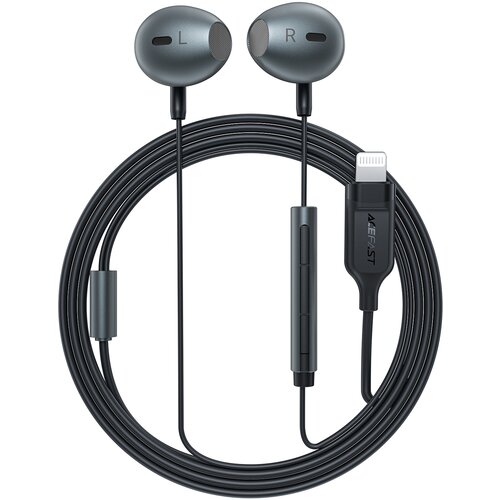 Acefast In-ear slu&amp;scaron;alke za iPhone iPad z Lightning konektorjem 1,2 m, črne, (21979773) Slike