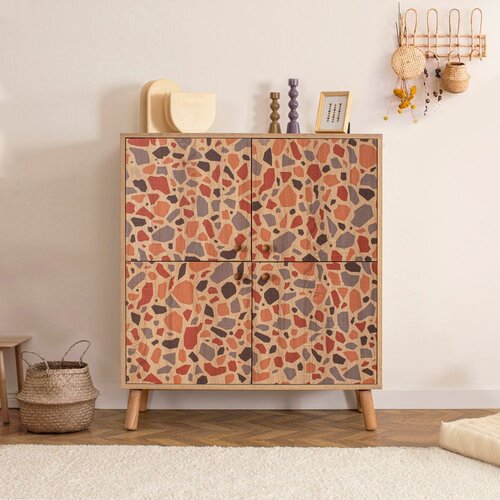 Komoda Multilux Pebble 95x111x36cm Šarena Cene