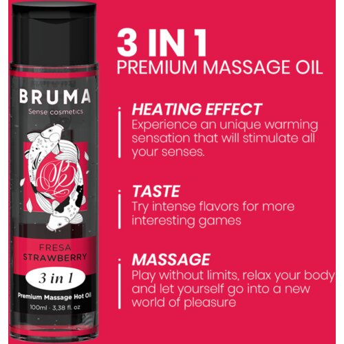 Bruma masažno olje hot oil strawberry 3in1 Slike