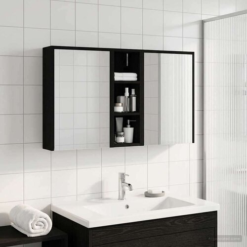 Komplet omaric za kopalnico 3 pcs 106 x 16 x 62,5 cm, (5000245356) Cene