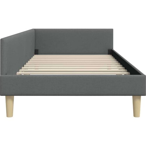 vidaXL Kotna postelja Temno siva 80 x 200 cm Tkanina in oblikovan les Cene
