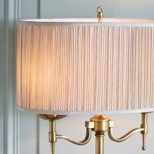 Endon 63648 - Stona lampa STANFORD 2xE14/40W/230V mesing/bež Slike