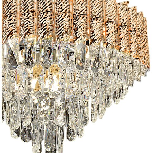 Toolight Visilica s kristalima G054-CP 50cm GOLD Slike