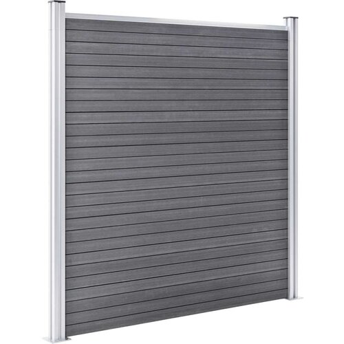 VidaXL set WPC ograda 10 kvadratnih + 1 kosa 1830 x 186 cm sivi Slike