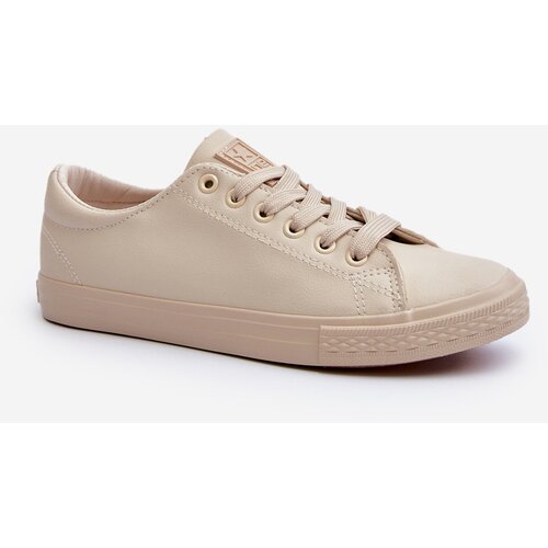 Kesi Women's leather knotted classic sneakers Beige Misima Cene