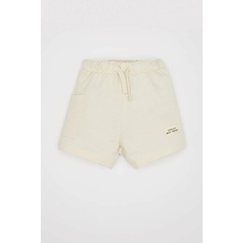 Defacto Baby Boy Regular Fit Label Printed Pique Shorts Slike