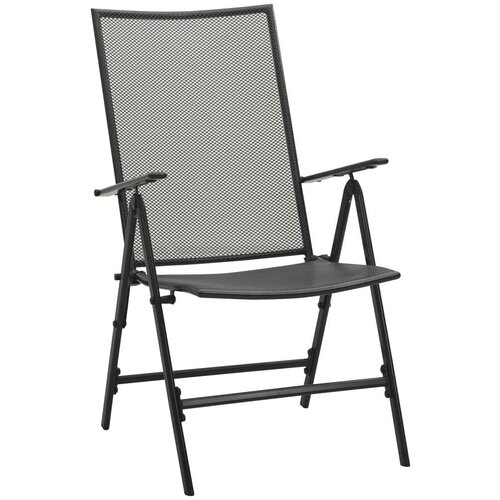  Zložljivi mrežasti stoli 4 kosi jeklo antracit Slike