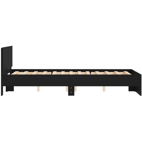  Okvir za krevet s uzglavljem crni 120x190 cm Slike