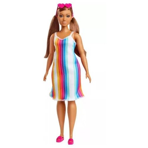 Barbie Mattel - Lutka v obleke z mavričnimi črtami (GRB38), (21382396) Cene