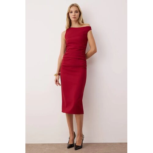 TRENDYOLMILLA Ženska haljina Twoss25El00264, Bordo Cene