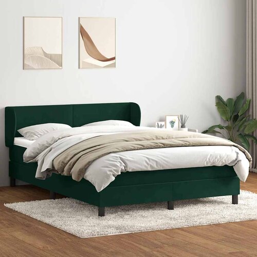 Box Spring krevet s madracem tamno zeleni 160x220 cm bar&amp;scaron;un Slike