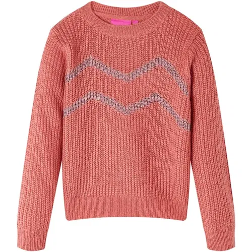  Dječji džemper pleteni srednje ružičasti 104