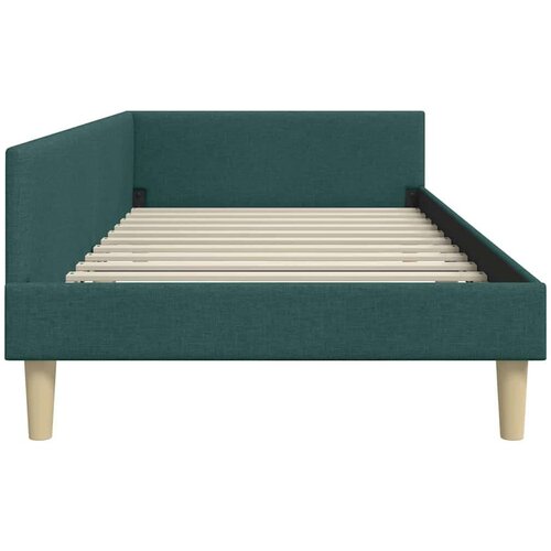 vidaXL Kotna postelja Drugo z vzglavjem Temno zelena 90 x 190 cm Cene