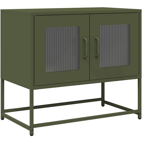 Maison Chic TV omarica - TV enota - Televizijska omarica olivno zelena 68x39x60,5 cm hladno valjano jeklo, (21701227) Cene
