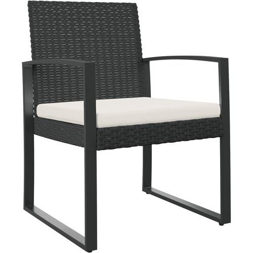 Maison Chic vrtni jedilni stoli - stol za vrt 2 kosa črn pp ratan JS282, (21878899) Cene