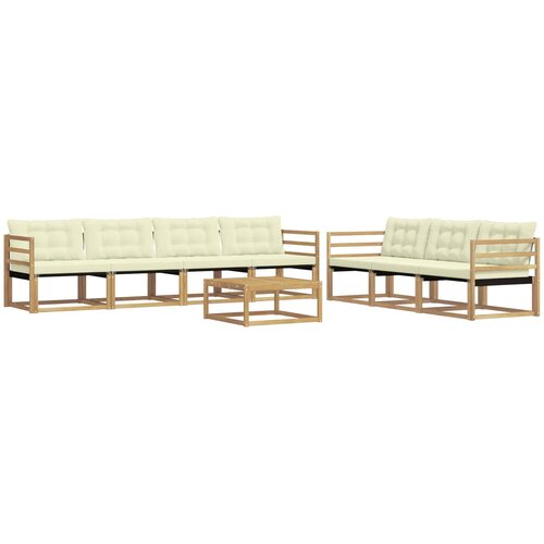  Set vanjskih sofa 8 kom. Bijela i krem Slike
