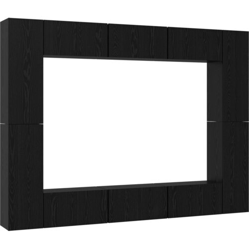  Komplet TV omaric 10 pcs Črni hrast Srednja 30.5 x 30 x 90 cm Slike