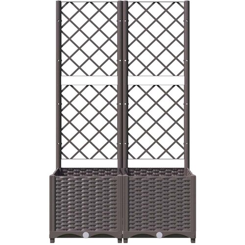  Vrtna sadilica s re&amp;scaron;etkom smeđa 80 x 40 x 136 cm PP Slike