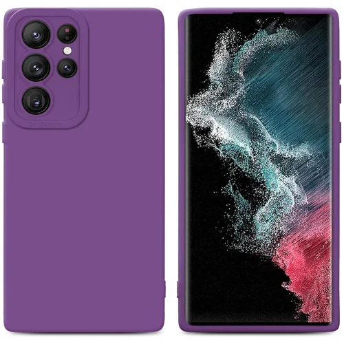 Cadorabo Case, združljiv s Samsungom v tekočini Matte Purple - zaščitni pokrov iz fleksibilnega silikona TPU, (20592999)