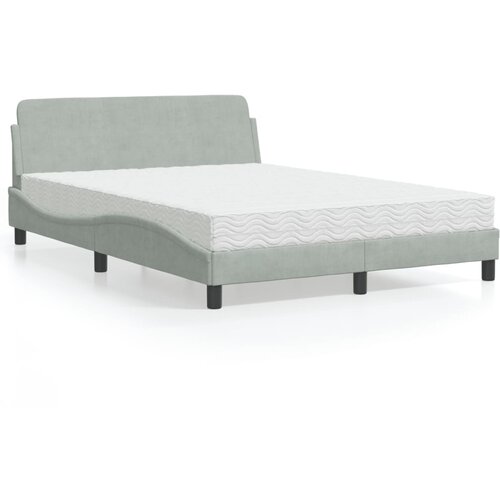  Krevet s madracem Dover svjetlosivi 140x190 cm bar&scaron;unasti Cijene