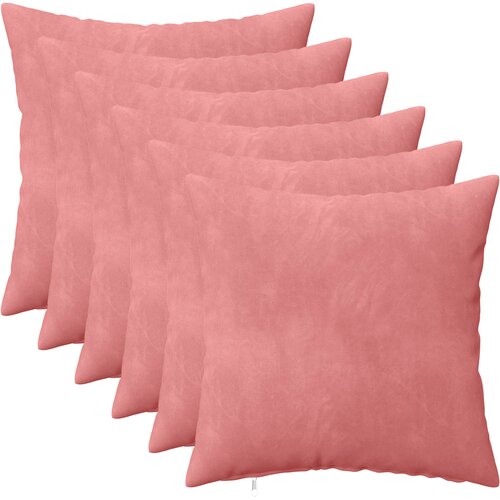 Presvlaka za jastuk 6 pcs HEERLEN Ružičasta 40 x 40 cm Baršun Cene