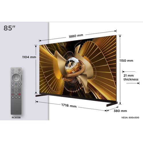Tcl 85X11L 4K SQD-Mini LED TV 215 cm (85&amp;quot;) Slike