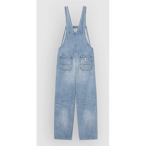Carhartt WIP Bib Overall Straight Hlace z naramnicami iz džinsa blue burst washed Slike