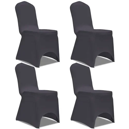  Rastezljive navlake za stolice 4 kom Antracit boja