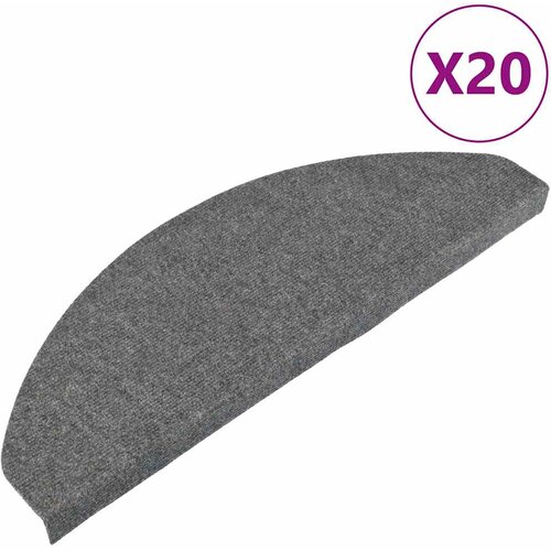  Samoljepljivi otirači za stepenice 20 kom sivi 65x22,5x3,5 cm Slike