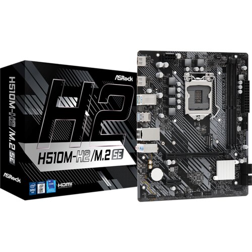 AsRock MB H510M-H2/M.2 SE Intel H470, LGA1200, 2xDDR4 4xSATA, M.2, 2xHDMI, RAID, microATX Cijene