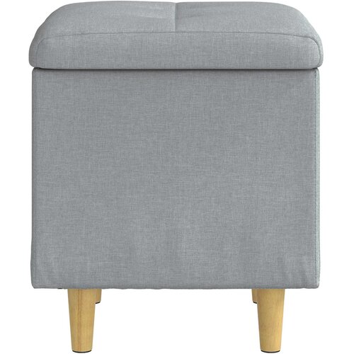  Otoman s pohranom Svijetlo siva 40 x 40 x 45 cm tkanina Slike