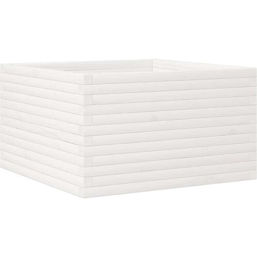  Vrtna sadilica bijela 80x80x45 5 cm od masivne borovine Slike