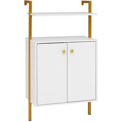 Costway Regal z 2-vratno stensko omarico, bela, (5000242029) Cene