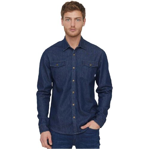 Lee Cooper Srajce z dolgimi rokavi LC011479 Modra Slike