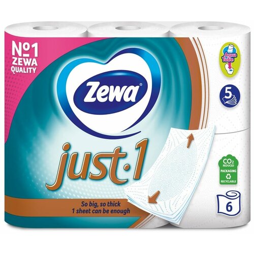 Zewa toalet papir just one 6/1 5sl Cene