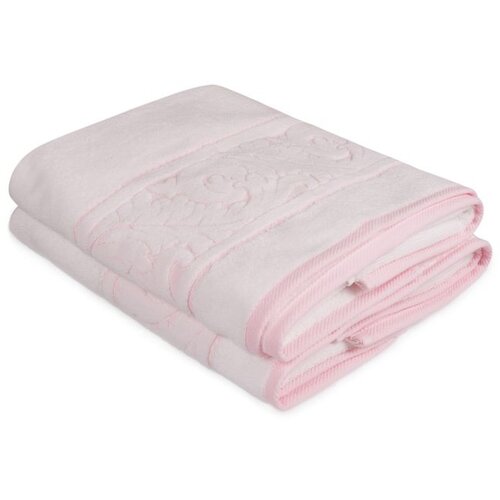  Sultan - White WhitePink Bath Towel Set (2 Pieces) Slike