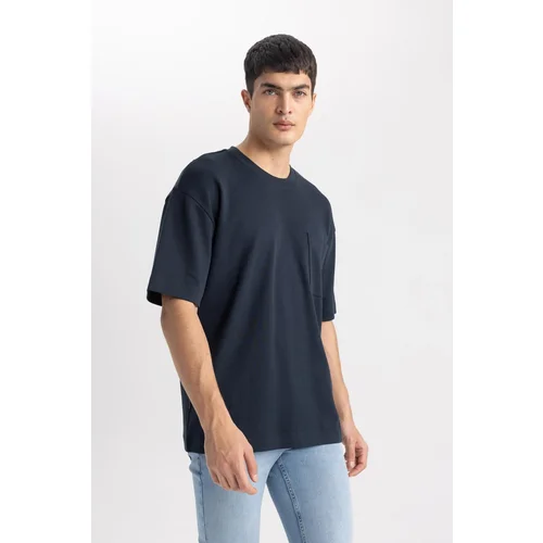 Defacto Oversize Fit Crew Neck Short Sleeve 100% Cotton Heavy Fabric T-Shirt