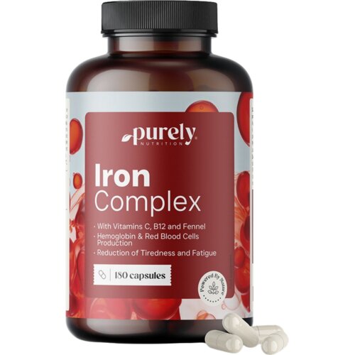 Iron Complex - željezo s vitaminom C i B12 - 180 kaps. Slike